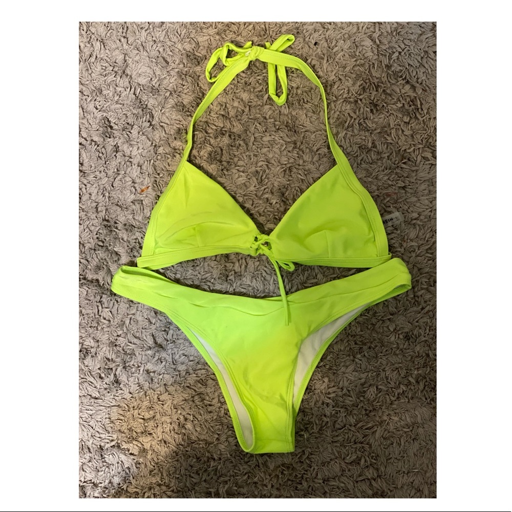 Neon green bikini